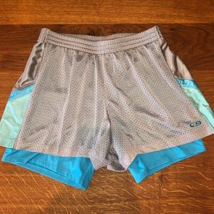Champion Blue / Gray / Grey Athletic Shorts